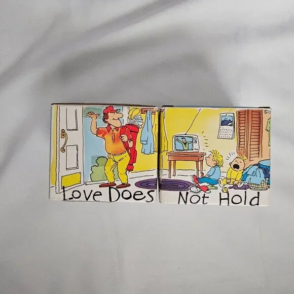 Potpourri Press 1 Corinthians 13:4-5 Love Does Not Hold Grudges Vintage Mug Set - Picture 3 of 16